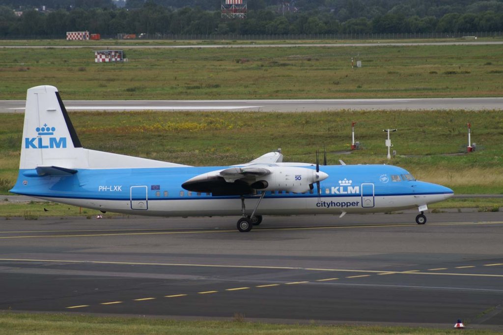 KLM - cityhopper, PH-LXK, Fokker F 50, 2007.07.18, DUS, Dsseldorf, Germany