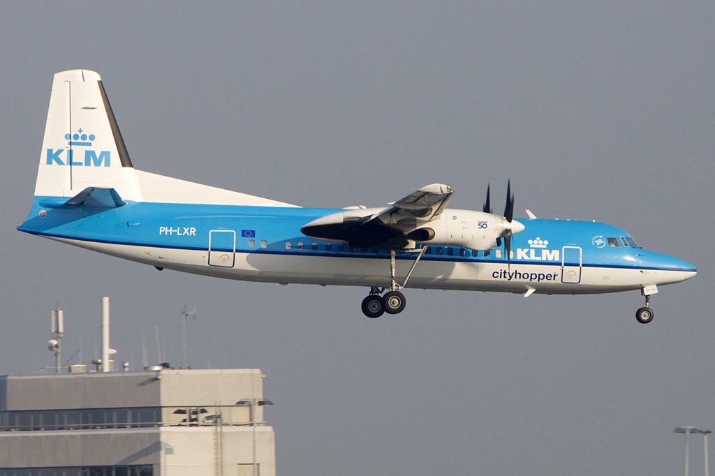 KLM Cityhopper, PH-LXR, Fokker, F-50, 19.09.2009, AMS, Amsterdam, Niederlande 

