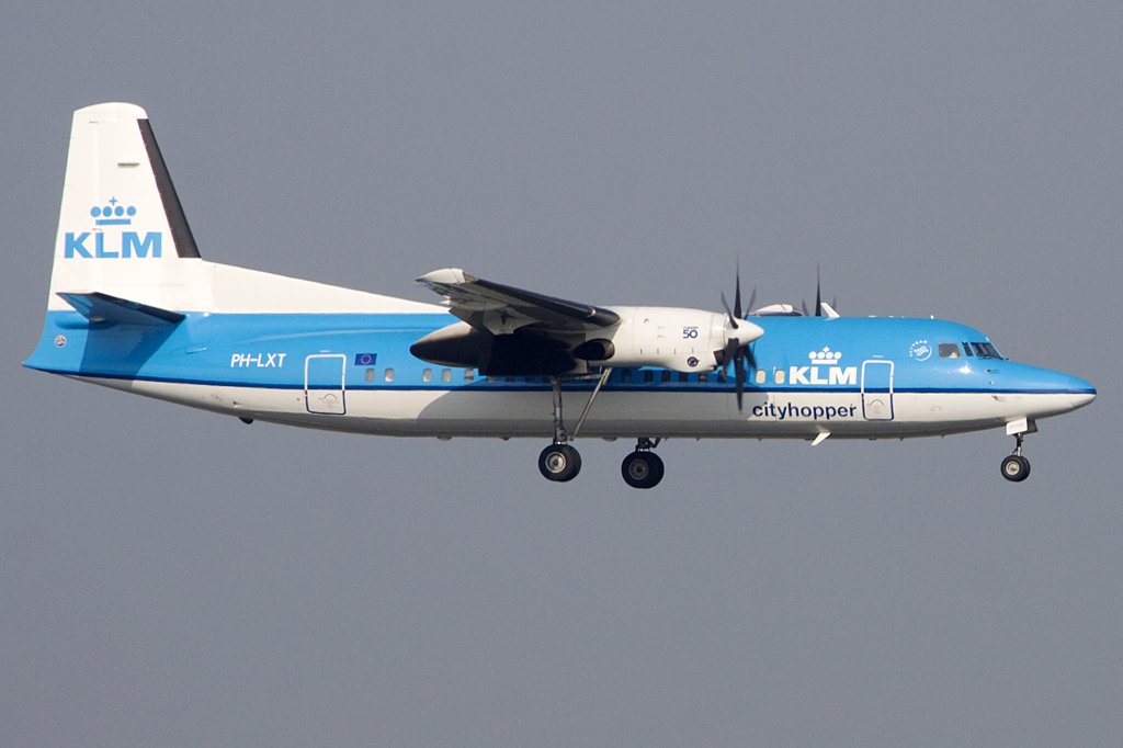 KLM Cityhopper, PH-LXT, Fokker, F-50, 19.09.2009, AMS, Amsterdam, Niederlande 

