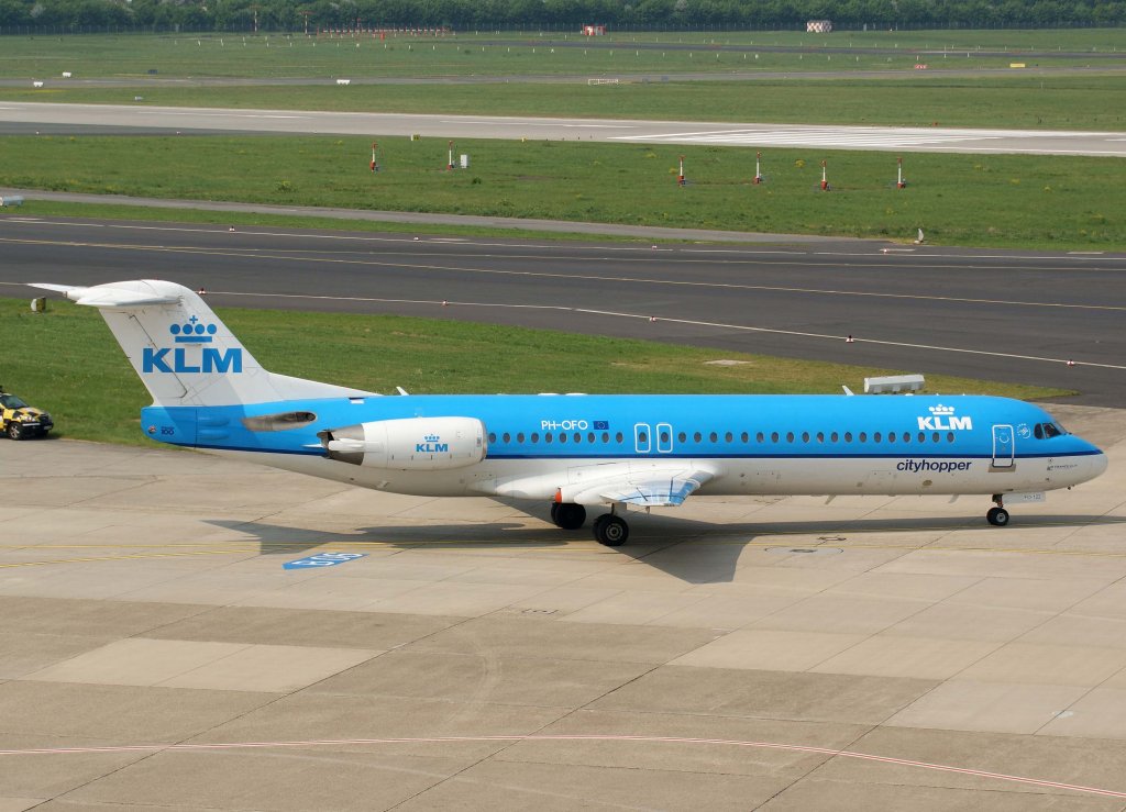 KLM-Cityhopper, PH-OFO, Fokker 100, 29.04.2011, DUS-EDDL, Dsseldorf, Germany 

