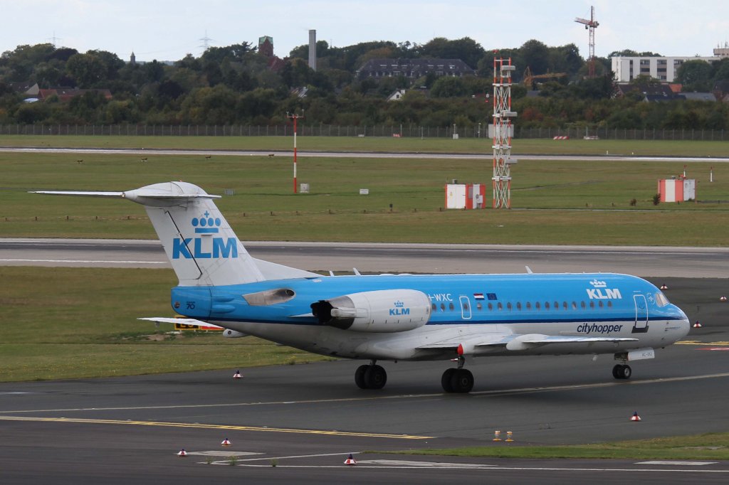 KLM cityhopper, PH-WXC, Fokker, 70, 22.09.2012, DUS-EDDL, Dsseldorf, Germany