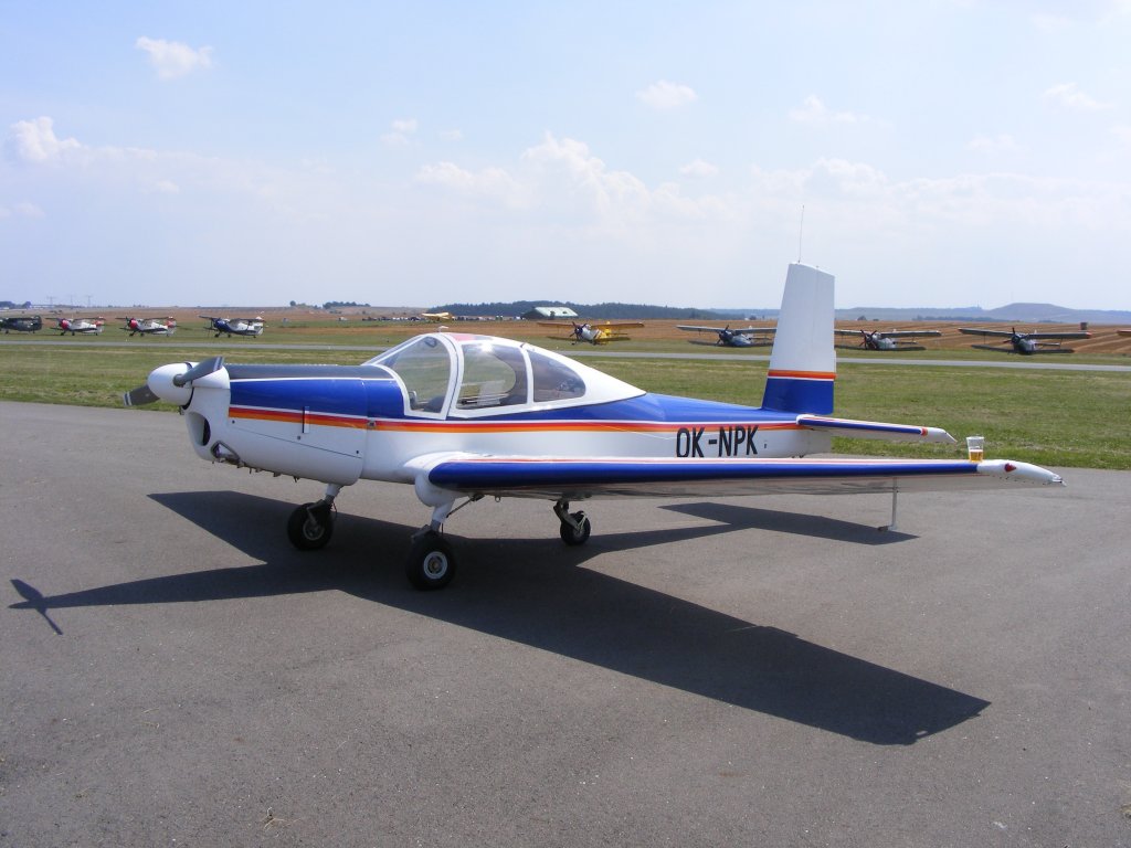 L-40 Mata Sokol OK-NPK Flugplatz Gera EDAJ beim AN2 Treffen 7.-9.8.2009