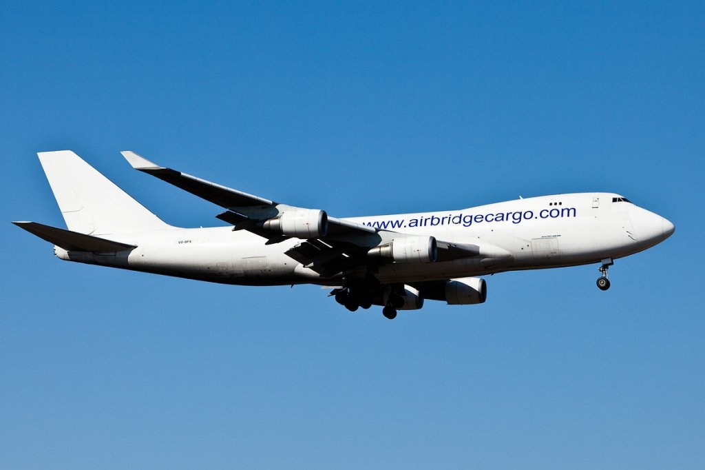 Landung B747/Air Bridge Cargo/Frankfurt/Fra/07.03.2010.