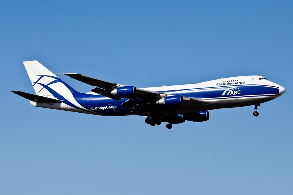 Landung B747/Air Bridge Cargo/Frankfurt/Fra/07.03.2010.