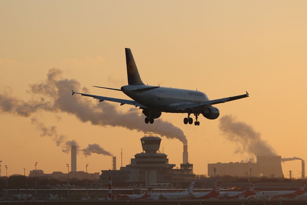 Lufthansa A 319-112 D-AIBF  Sinsheim  bei der Landung in Berlin-Tegel am 01.03.2013