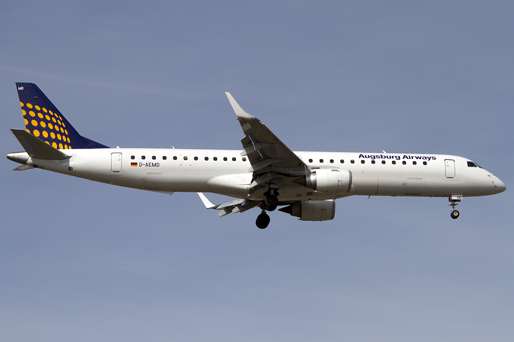 Lufthansa - Augsburg Airways, D-AEMD, Embraer, EMB-195LR, 11.03.2012, GVA, Geneve, Switzerland



