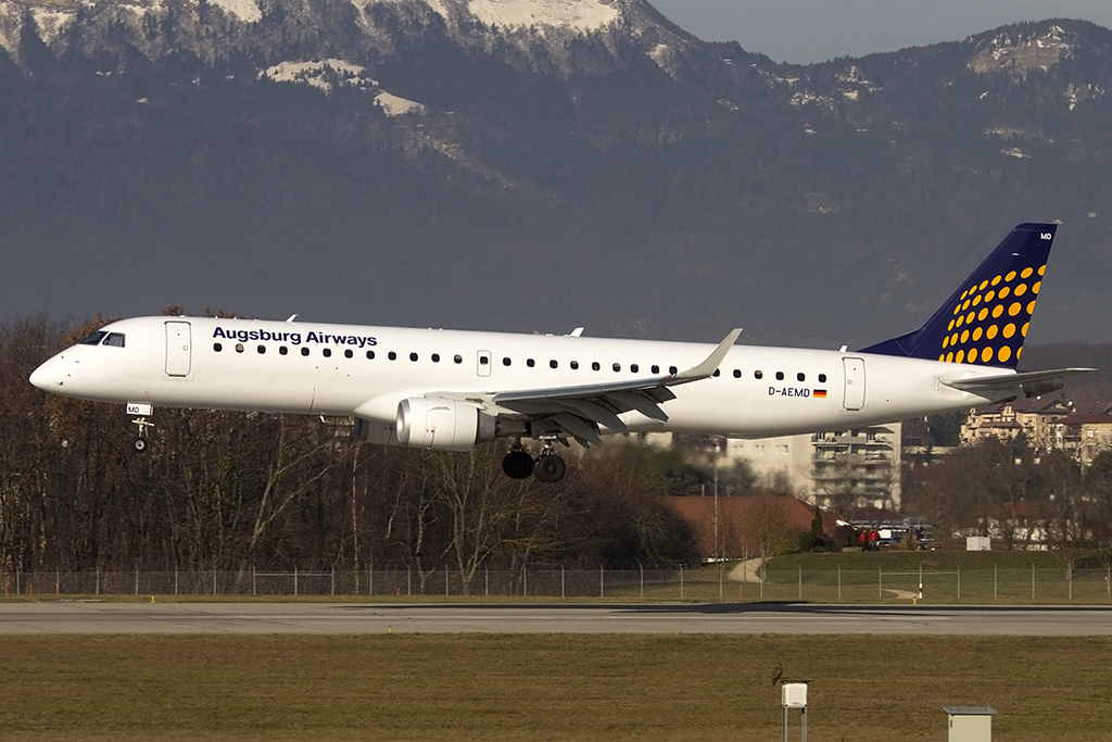 Lufthansa - Augsburg Airways, D-AEMD, Embraer, EMB-195LR, 29.12.2012, GVA, Geneve, Switzerland 


