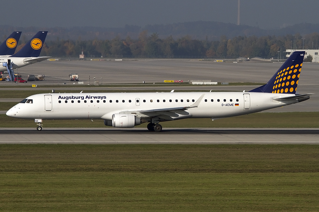 Lufthansa - Augsburg Airways, D-AEME, Embraer, EMB-195LR, 25.10.2012, MUC, Mnchen, Germany




