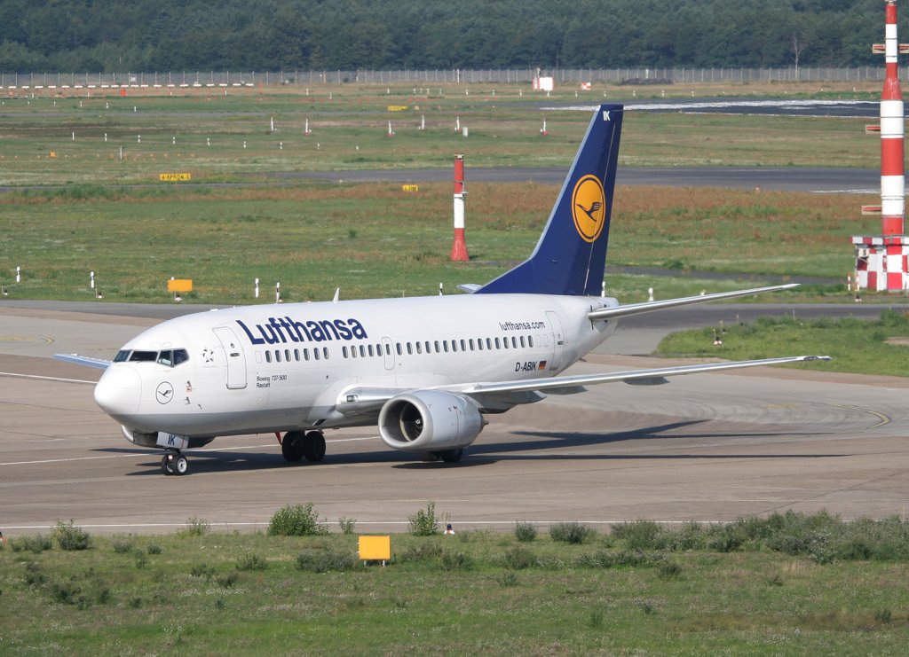 Lufthansa B 737-530 D-ABIK  Rastatt  bei der Ankunft in Berlin-Tegel am 21.08.2010