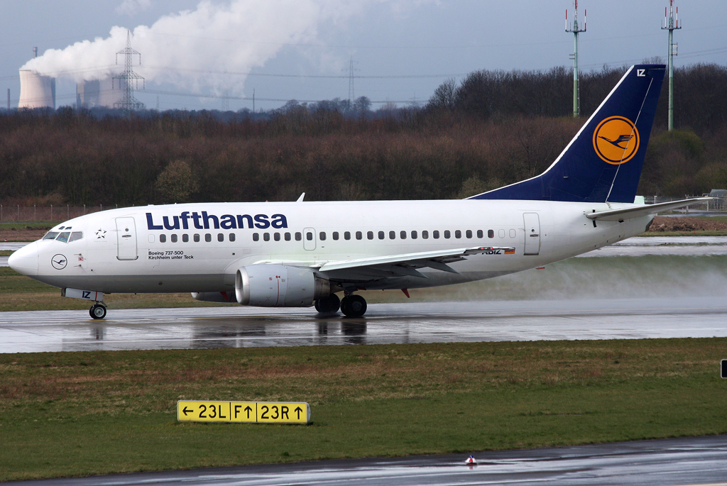 Lufthansa B737-500 D-ABIZ beim Start auf der 23L in DUS / EDDL / Düsseldorf am 25.03.2008
