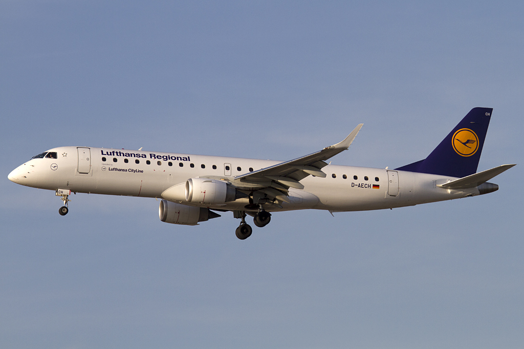 Lufthansa - City Line, D-AECH, Embraer, ERJ-190, 09.02.2011, FRA, Frankfurt, Germany 



