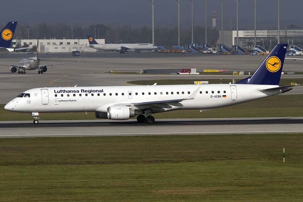 Lufthansa - CityLine, D-AEBA, Embraer, ERJ-195, 25.10.2012, MUC, Mnchen, Germany 



