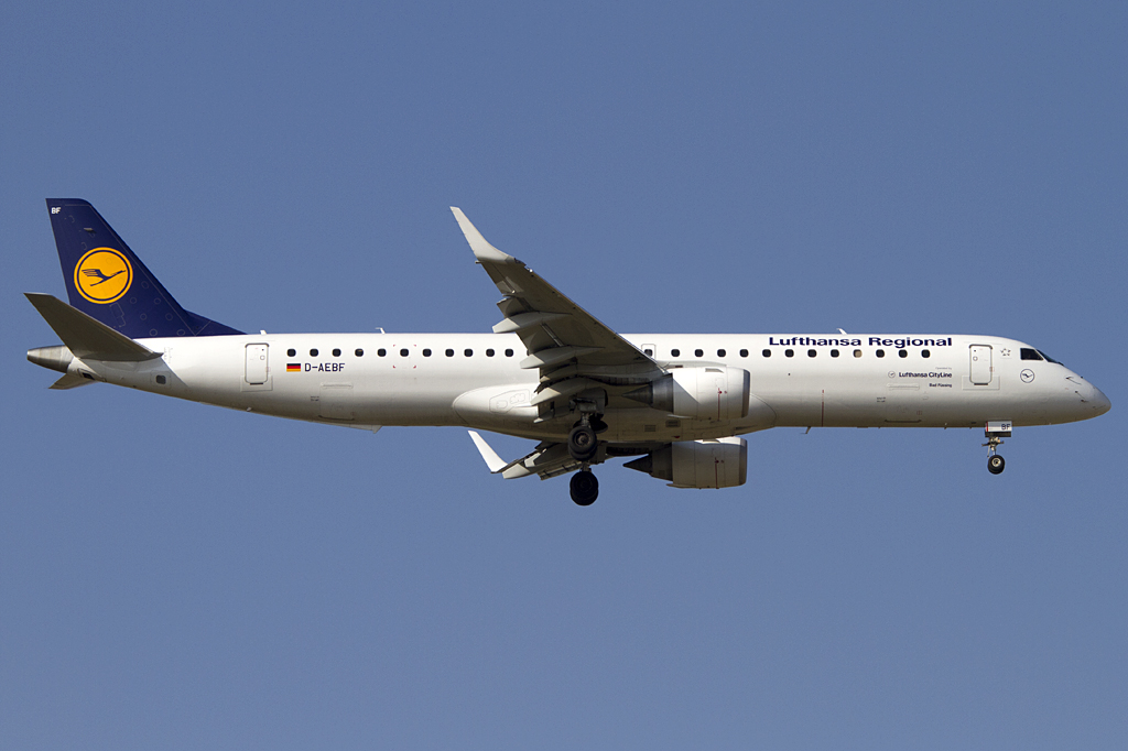 Lufthansa - CityLine, D-AEBF, Embraer, ERJ-195, 21.03.2012, MUC, Mnchen, Germany 



