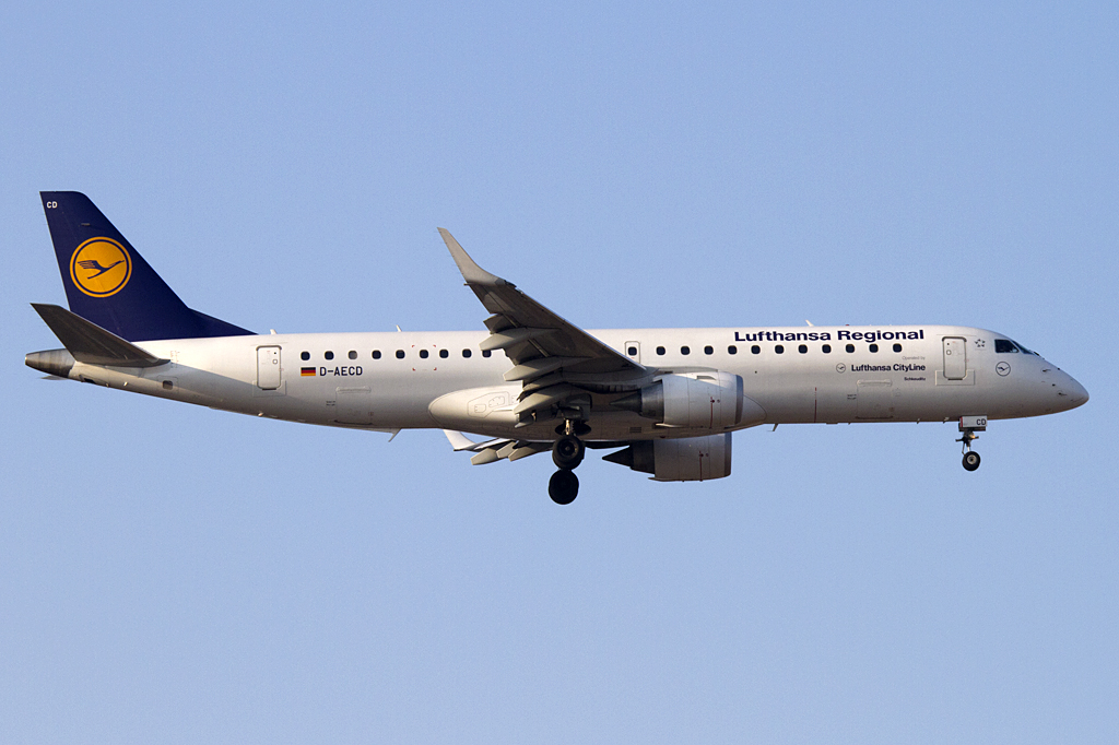 Lufthansa - CityLine, D-AECD, Embraer, ERJ-190, 22.02.2011, FRA, Frankfurt, Germany 




