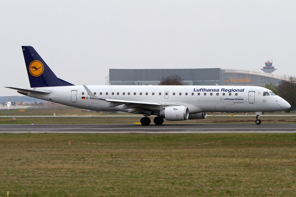 Lufthansa - CityLine, D-AECI, Embraer, ERJ-190, 14.04.2012, FRA, Frankfurt, Germany 











