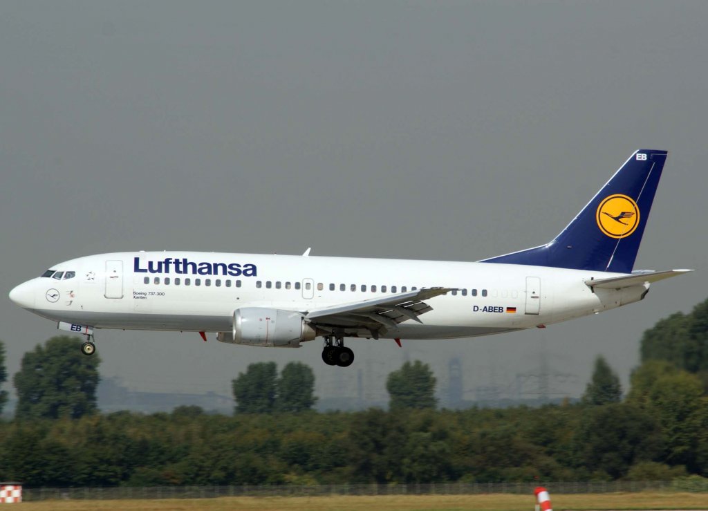 Lufthansa, D-ABEB, Boeing 737-300 (Xanten), 2009.09.09, DUS, Dsseldorf, Germany