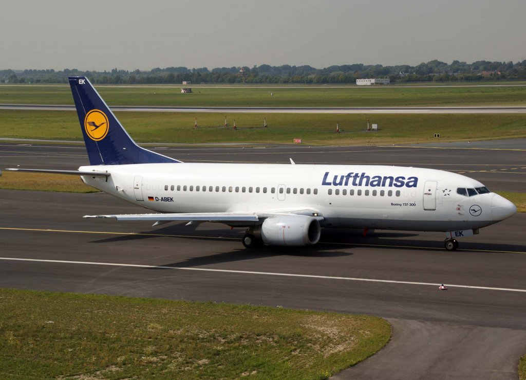 Lufthansa, D-ABEK, Boeing 737-300 (ohne Namen), 2009.09.09, DUS, Dsseldorf, Germany