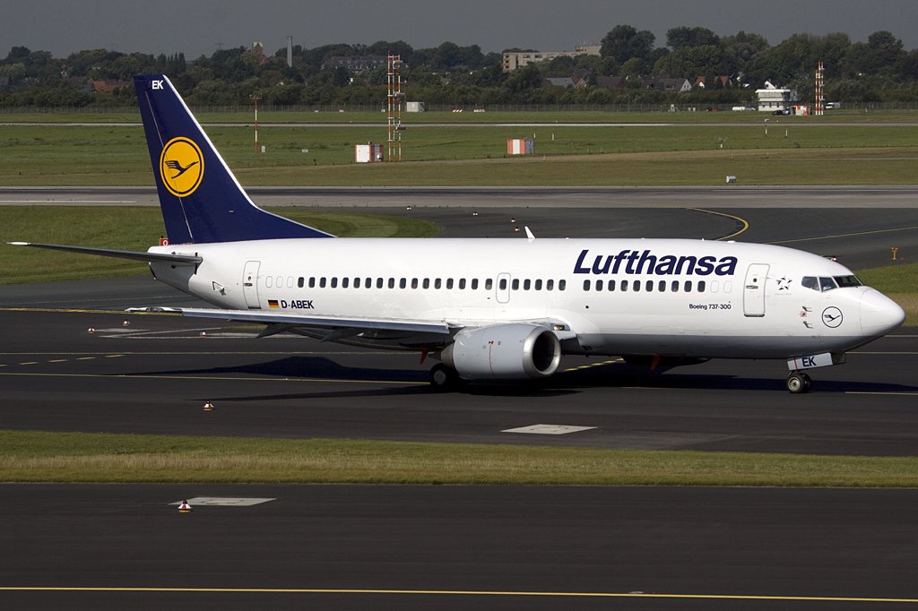 Lufthansa, D-ABEK, Boeing, B737-330, 26.08.2009, DUS, Duesseldorf, Germany 


