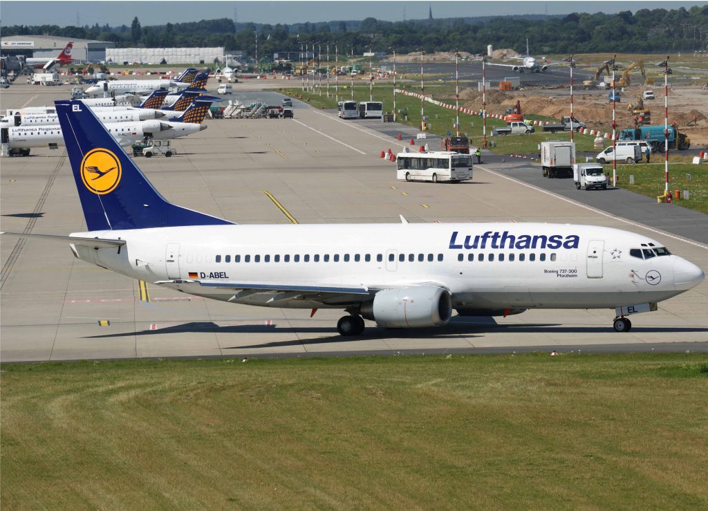 Lufthansa, D-ABEL, Boeing 737-300 (Pforzheim), 2008.07.15, DUS, Dsseldorf, Germany