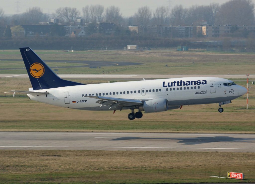 Lufthansa, D-ABEP, Boeing 737-300 (Naumburg - Saale), 2009.03.17, DUS, Dsseldorf, Germany