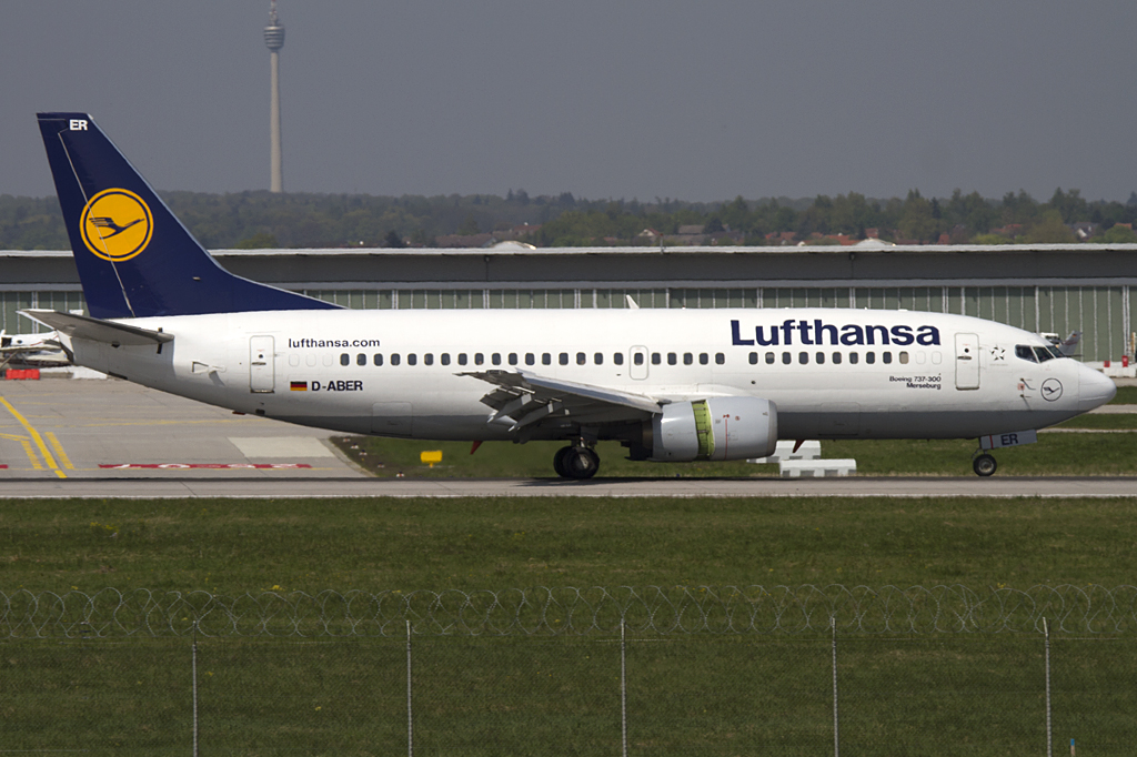 Lufthansa, D-ABER, Boeing, B737-330, 19.04.2011, STR, Stuttgart, Germany 



