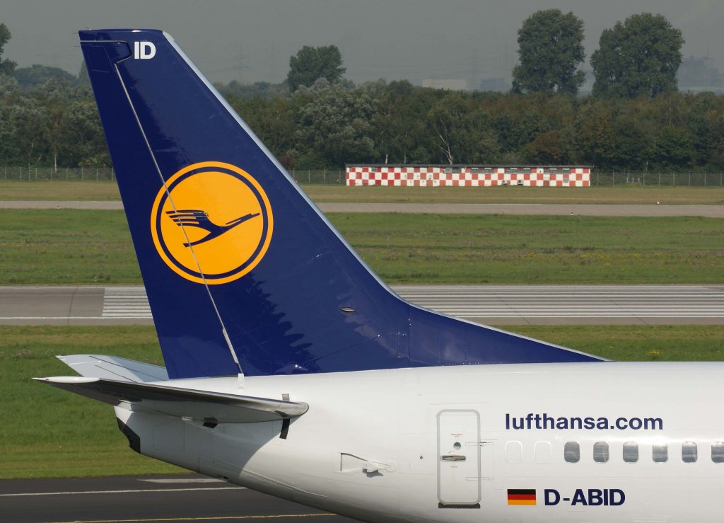 Lufthansa, D-ABID, Boeing 737-500  Aachen  (Seitenleitwerk/Tail), 2010.09.23, DUS-EDDL, Dsseldorf, Germany 

