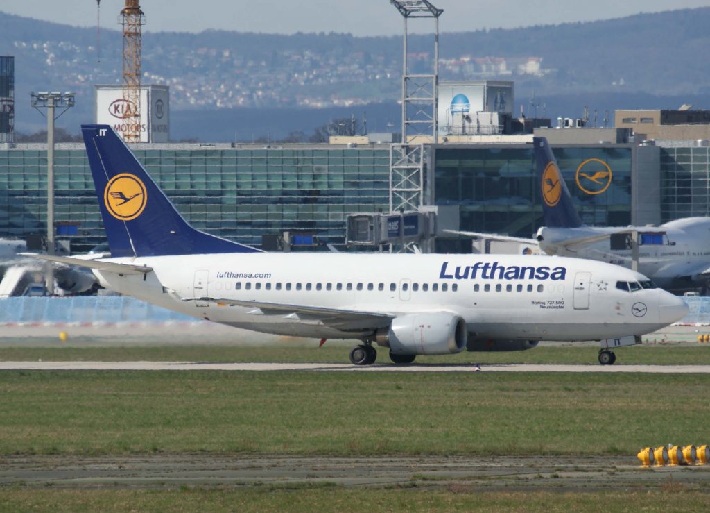 Lufthansa, D-ABIT, Boeing 737-500 (Neumnster), 2010.04.10, FRA, Frankfurt, Germany