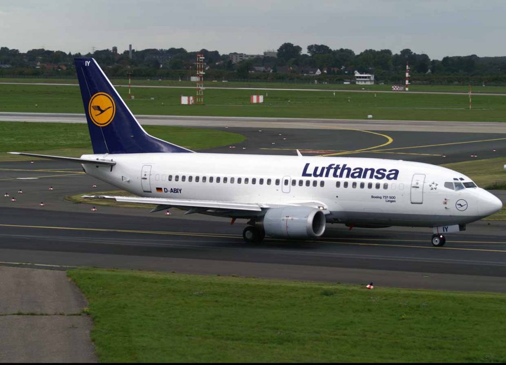 Lufthansa, D-ABIY, Boeing 737-500 (Lingen), 2007.09.11, DUS, Dsseldorf, Germany
