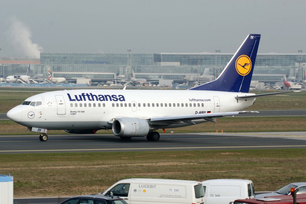 Lufthansa, D-ABIY  Lingen , Boeing, 737-500, 13.04.2012, FRA-EDDF, Frankfurt, Germany