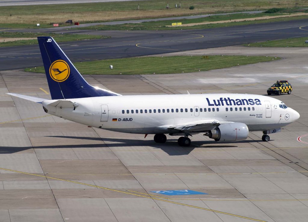 Lufthansa, D-ABJD, Boeing 737-500 (Freising), 2007.08.03, DUS, Dsseldorf, Germany