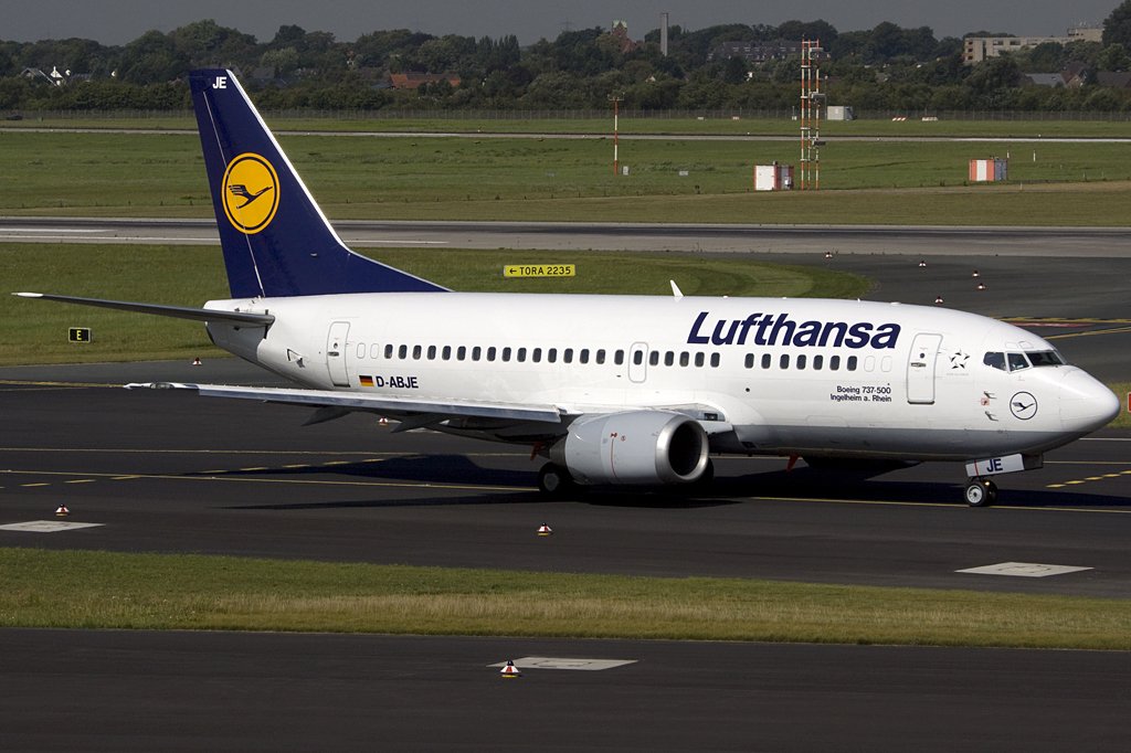 Lufthansa, D-ABJE, Boeing, B737-530, 26.08.2009, DUS, Duesseldorf, Germany 

