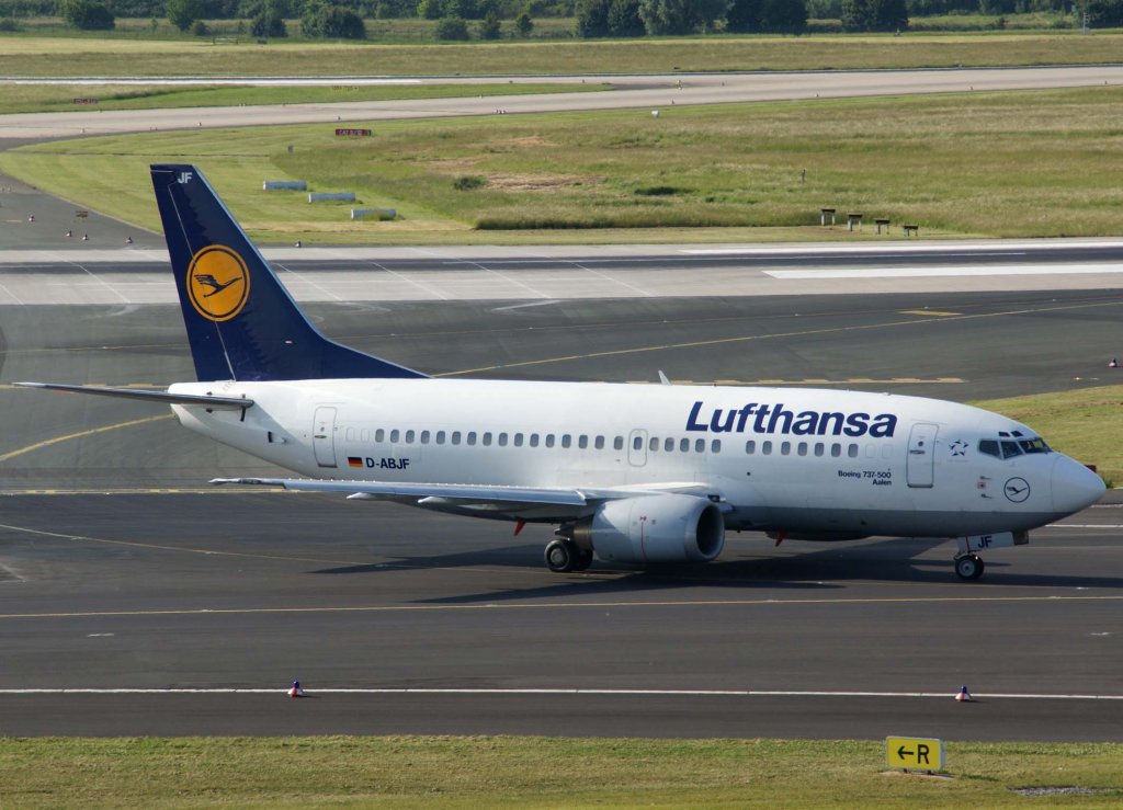 Lufthansa, D-ABJF, Boeing 737-500 (Aalen), 2009.05.24, DUS, Dsseldorf, Germany