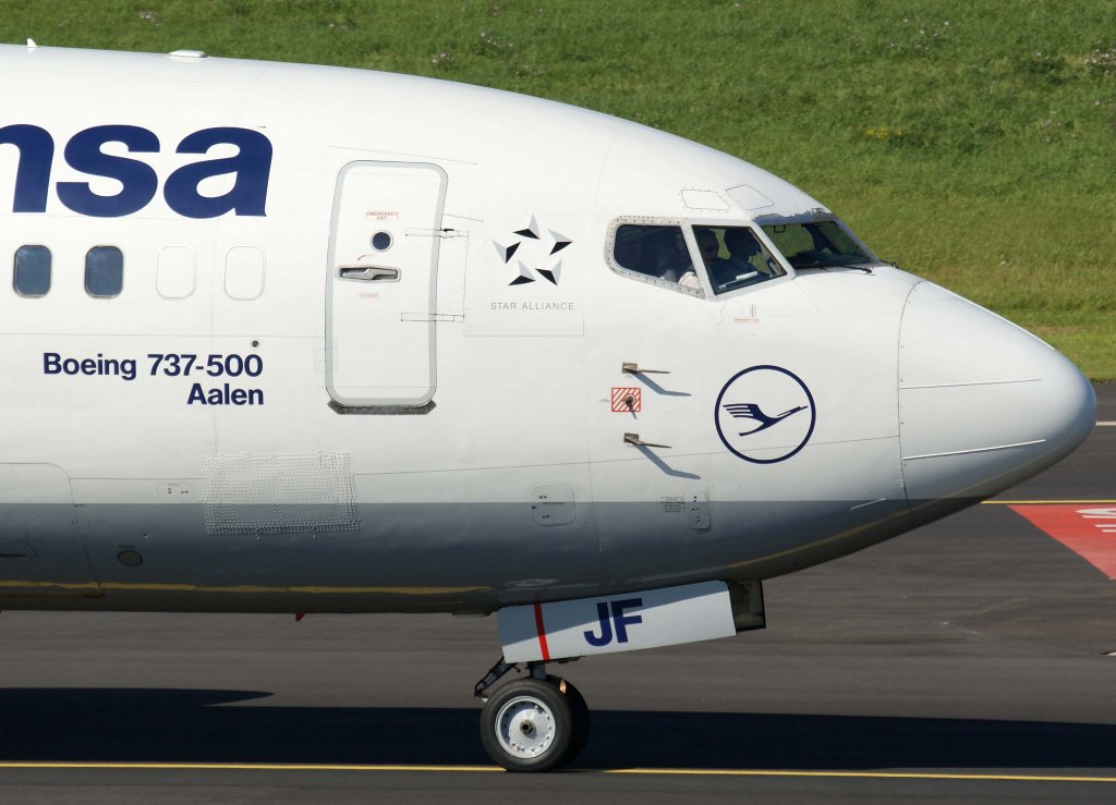 Lufthansa, D-ABJF, Boeing 737-500  Aalen  (Bug/Nose), 2010.09.22, DUS-EDDL, Dsseldorf, Germany 

