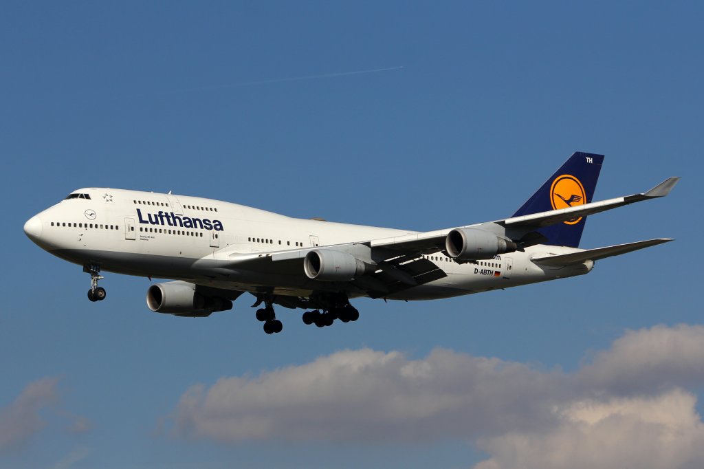 Lufthansa, D-ABTH, Boeing 747-430,  Duisburg , 30.9.2012, FRA, Frankfurt, Germany.