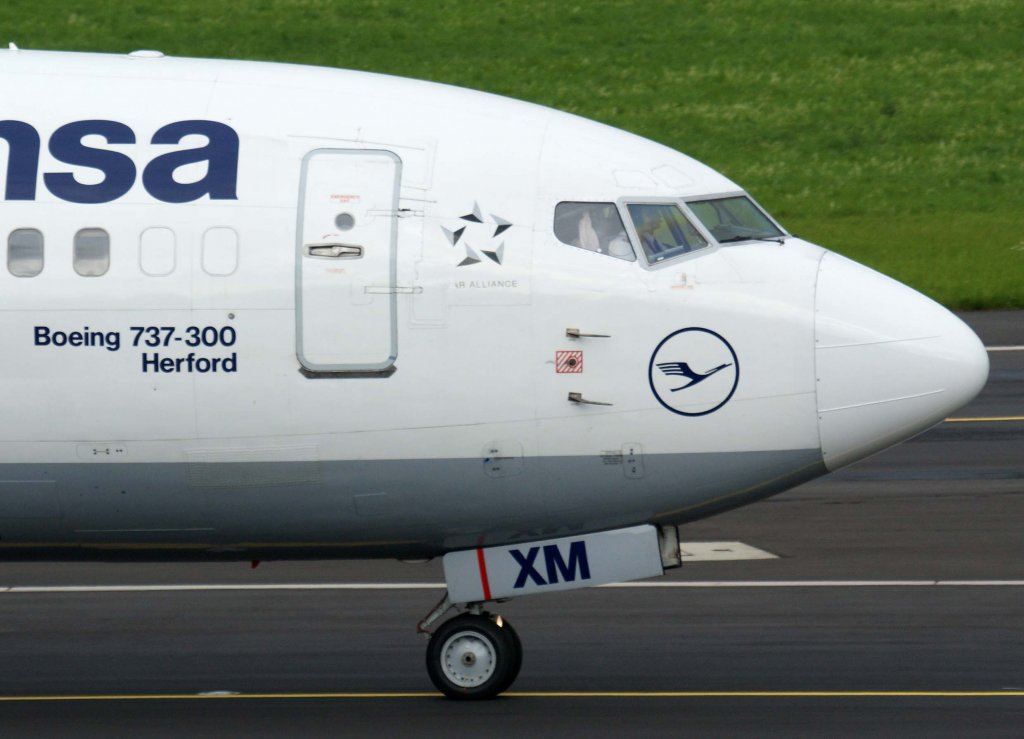 Lufthansa, D-ABXM, Boeing 737-300 (Herford)(Bug/Nose), 2010.08.28, DUS-EDDL, Dsseldorf, Germany 

