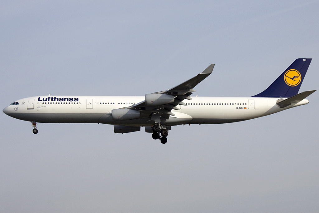 Lufthansa, D-AIGH, Airbus, A340-311, 02.04.2010, FRA, Frankfurt, Germany 

