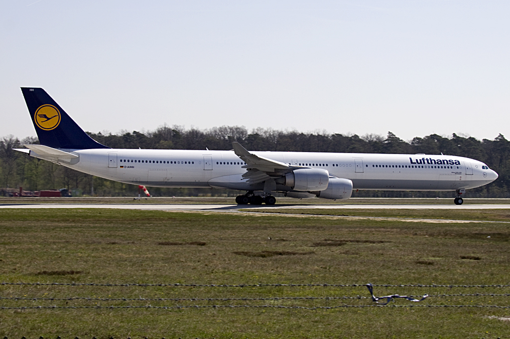 Lufthansa, D-AIHH, Airbus, A340-642, 24.04.2010, FRA, Frankfurt, Germany 


