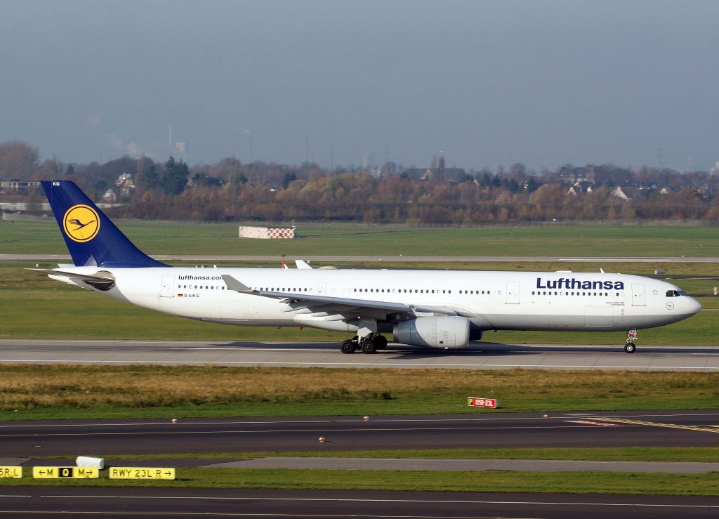 Lufthansa, D-AIKG, Airbus A 330-300  Ludwigsburg  (Sticker-lufthansa.com), 2010.11.21, DUS-EDDL, Dsseldorf, Germany 

