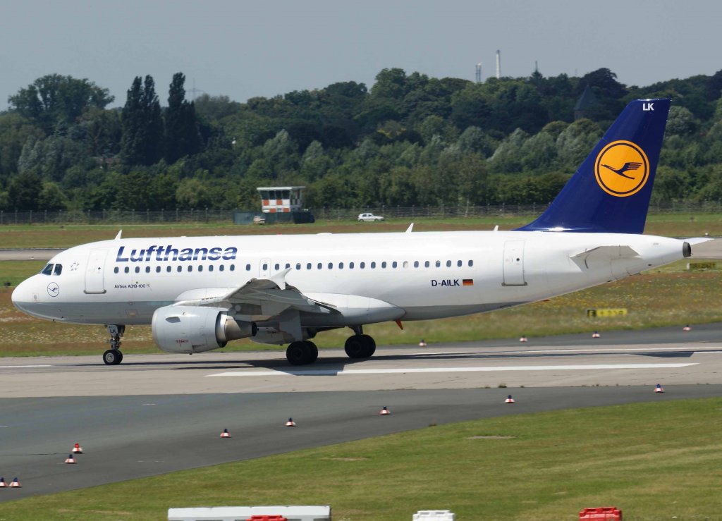 Lufthansa, D-AILK, Airbus A 319-100 (ohne Namen - ex. Landshut), 2008.07.15, DUS, Dsseldorf, Germany