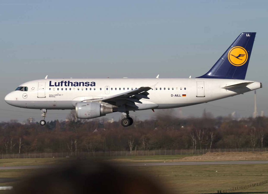 Lufthansa, D-AILL, Airbus A 319-100 (Marburg), 2008.02.09, DUS, Dsseldorf, Germany