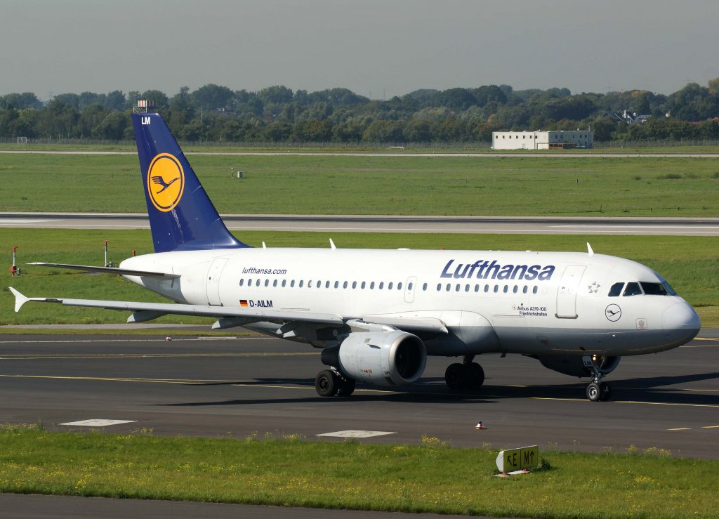 Lufthansa, D-AILM, Airbus A 319-100  Friedrichshafen  (Sticker-lufthansa.com), 2010.09.22, DUS-EDDL, Dsseldorf, Germany 

