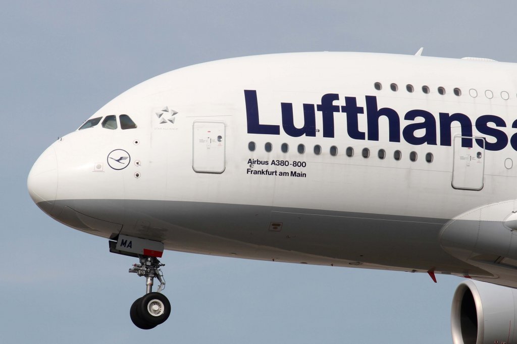 Lufthansa, D-AIMA  Frankfurt am Main , Airbus, A 380-800 (Bug/Nose), 10.09.2012, FRA-EDDF, Frankfurt, Germany