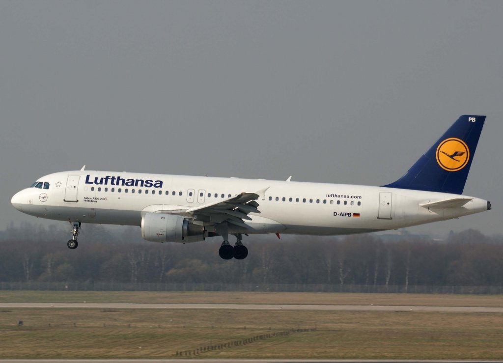 Lufthansa, D-AIPB, Airbus A 320-200  Heidelberg (lufthansa.com), 04.03.2011, DUS-EDDL, Dsseldorf, Germany 

