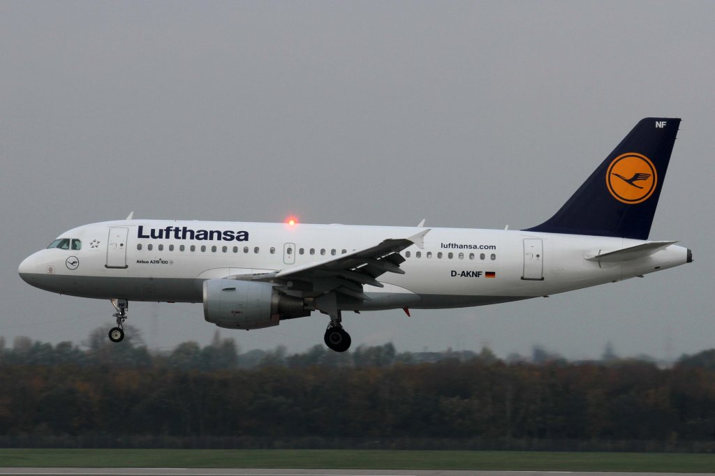 Lufthansa, D-AKNF  ohne , Airbus, A 319-100, 10.11.2012, DUS-EDDL, Dsseldorf, Germany 