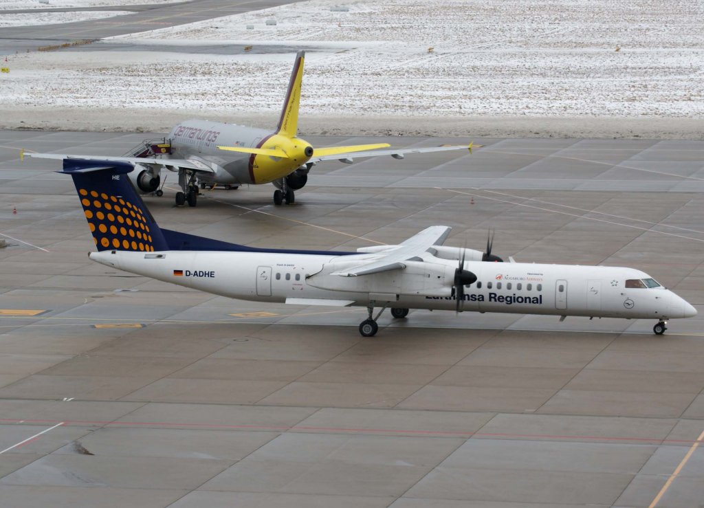 Lufthansa Regional (Augsburg Airways), D-ADHE, Bombardier DHC 8Q-400, 2010.01.17, STR, Stuttgart, Germany