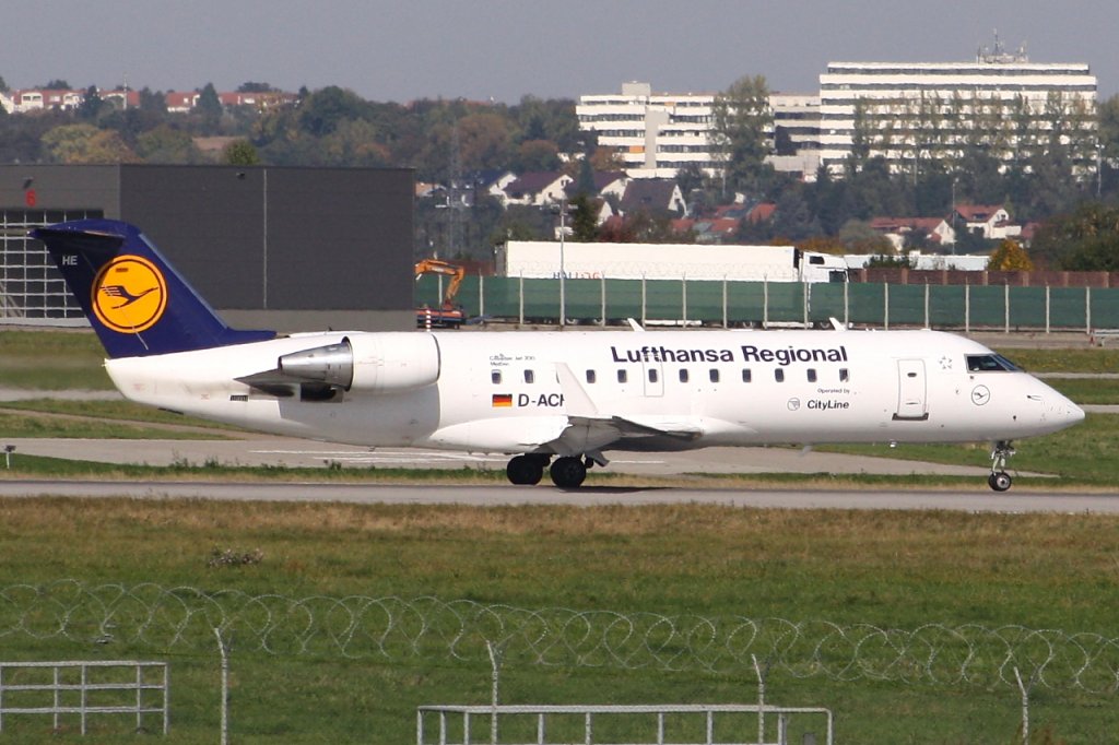 Lufthansa Regional (CityLine) 
Canadair Regional Jet CRJ200LR 
D-ACHE 
STR Stuttgart [Echterdingen], Germany
10.10.10