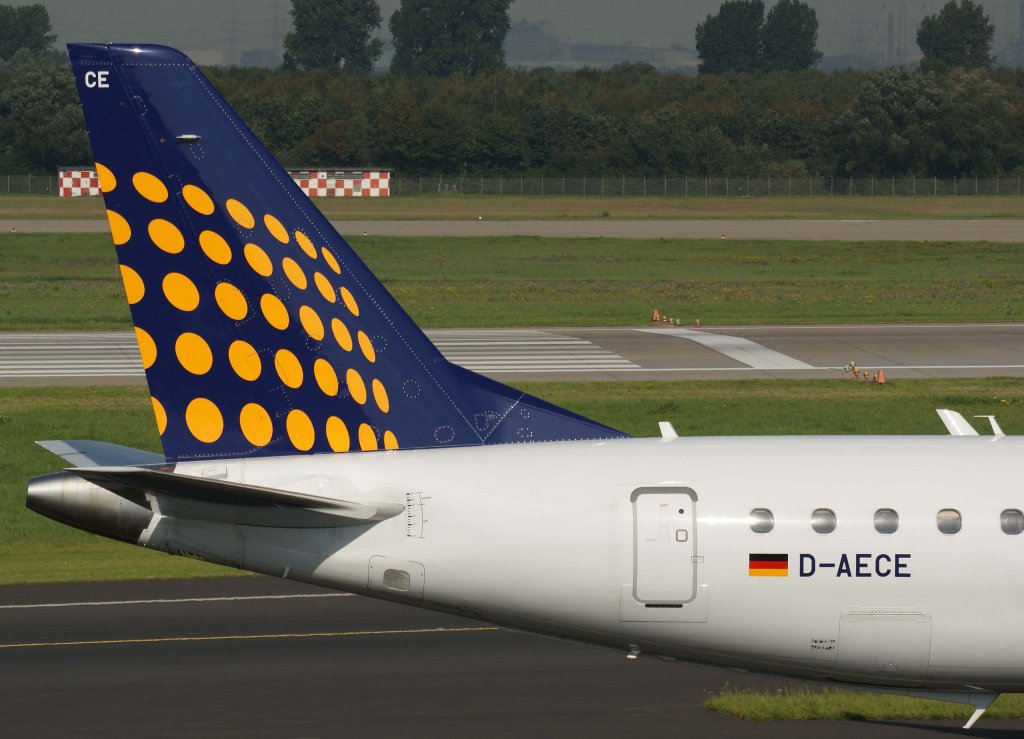Lufthansa Regional (CityLine), D-AECE, Embraer ERJ-190 LR  Kronach  (Seitenleitwerk/Tail), 2010.09.23, DUS-EDDL, Dsseldorf, Germany 

