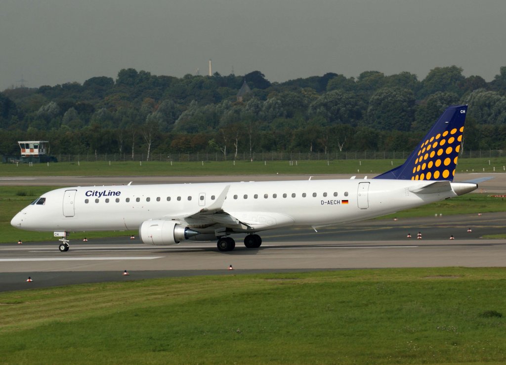 Lufthansa Regional (CityLine), D-AECH, Embraer RJ-190 AR, 2010.09.23, DUS-EDDL, Dsseldorf, Germany 
