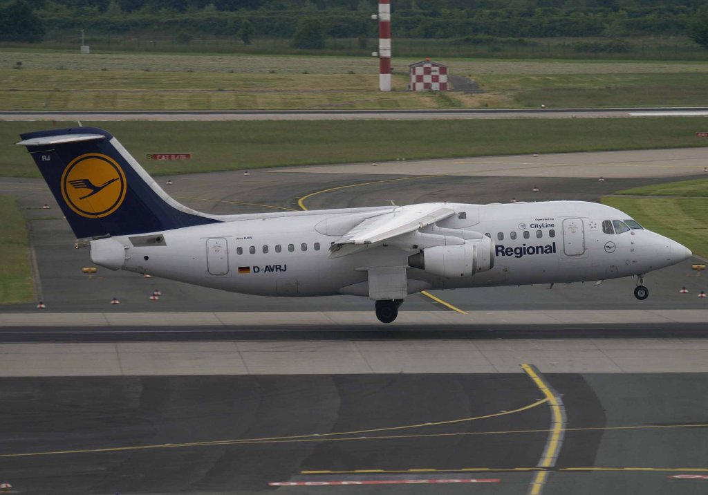 Lufthansa Regional (CityLine), D-AVRJ, BAe 146-200/Avro RJ-85, 2008.05.22, DUS, Dsseldorf, Germany