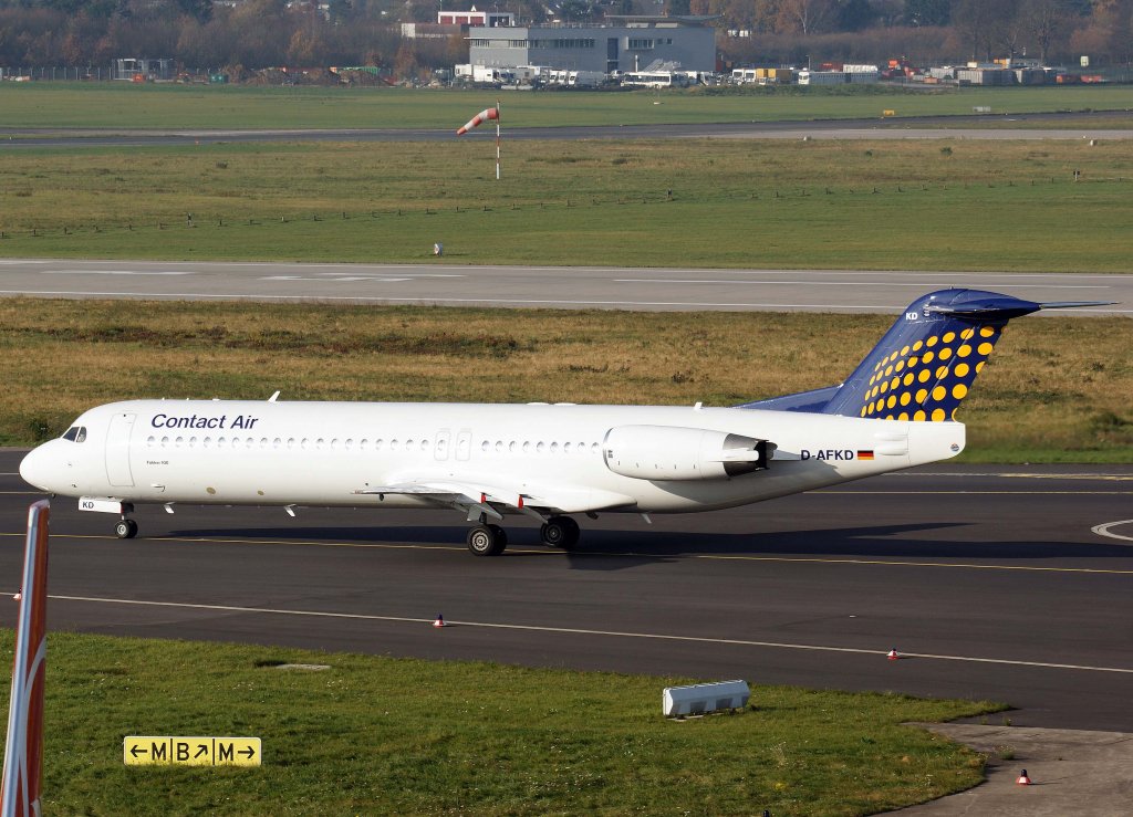 Lufthansa Regional (Contact Air), D-AFKD, Fokker 100, 2010.11.21, DUS-EDDL, Dsseldorf, Germany 

